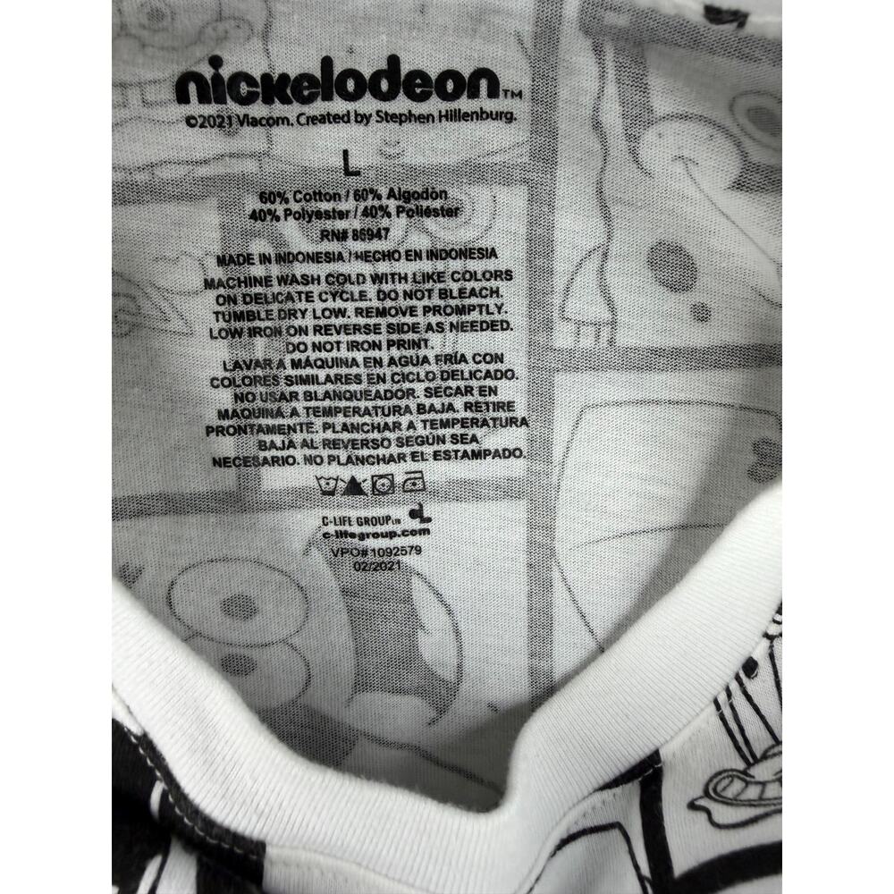 Nickelodeon SpongeBob Men’s L Black/White Graphic T-Shirt - Picture 4 of 4